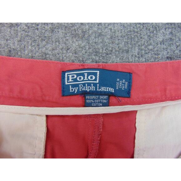 Polo‎ Ralph Lauren Prospect Shorts Mens 36 Red Chino Cotton Flat Front Casual - Picture 8 of 11